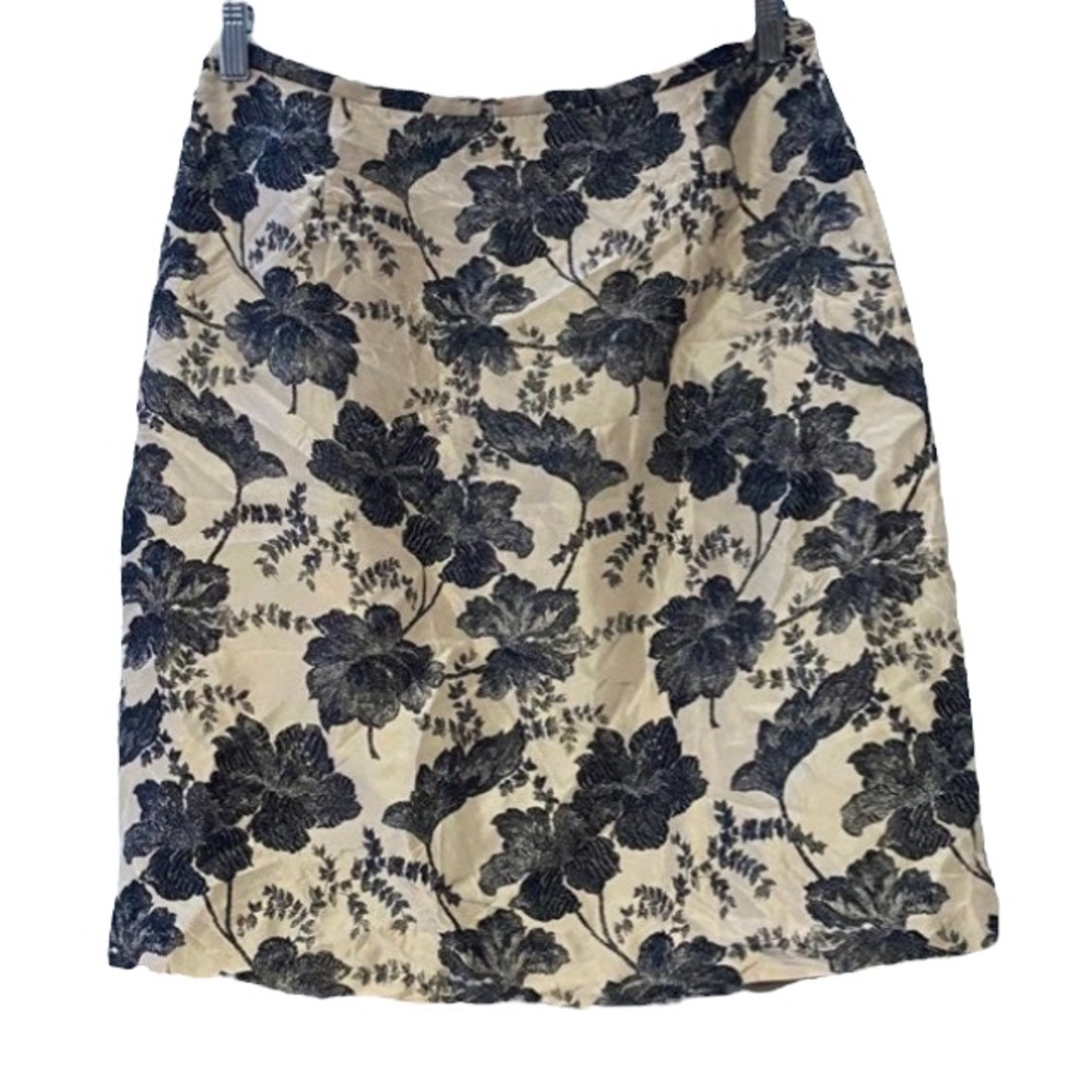 Ann Taylor silk floral skirt size 4